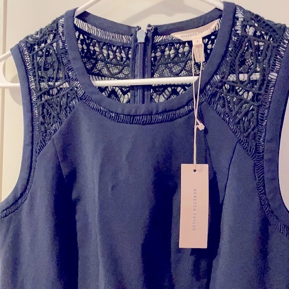 NWT Rebecca Taylor Sheath Lace Dress Sz: 6 - Picture 2 of 9